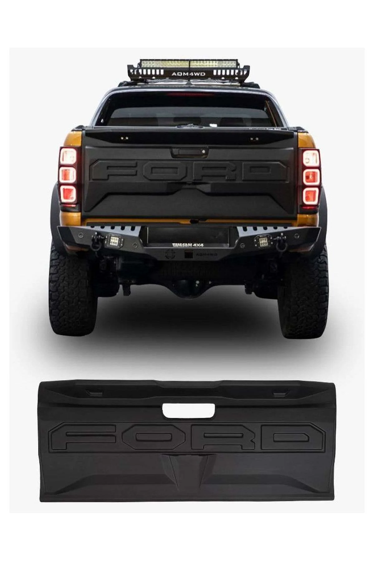 Ford Ranger 2015+ Geniş Model FORD Yazılı Uyumlu Arka Bagaj Kapağı Kaplaması 1 Parça ABS Mat Ford Ranger 2015+ Geniş Model FORD Yazılı Uyumlu Arka Bagaj Kapağı Kaplaması 1 Parça ABS Mat - Görsel 3