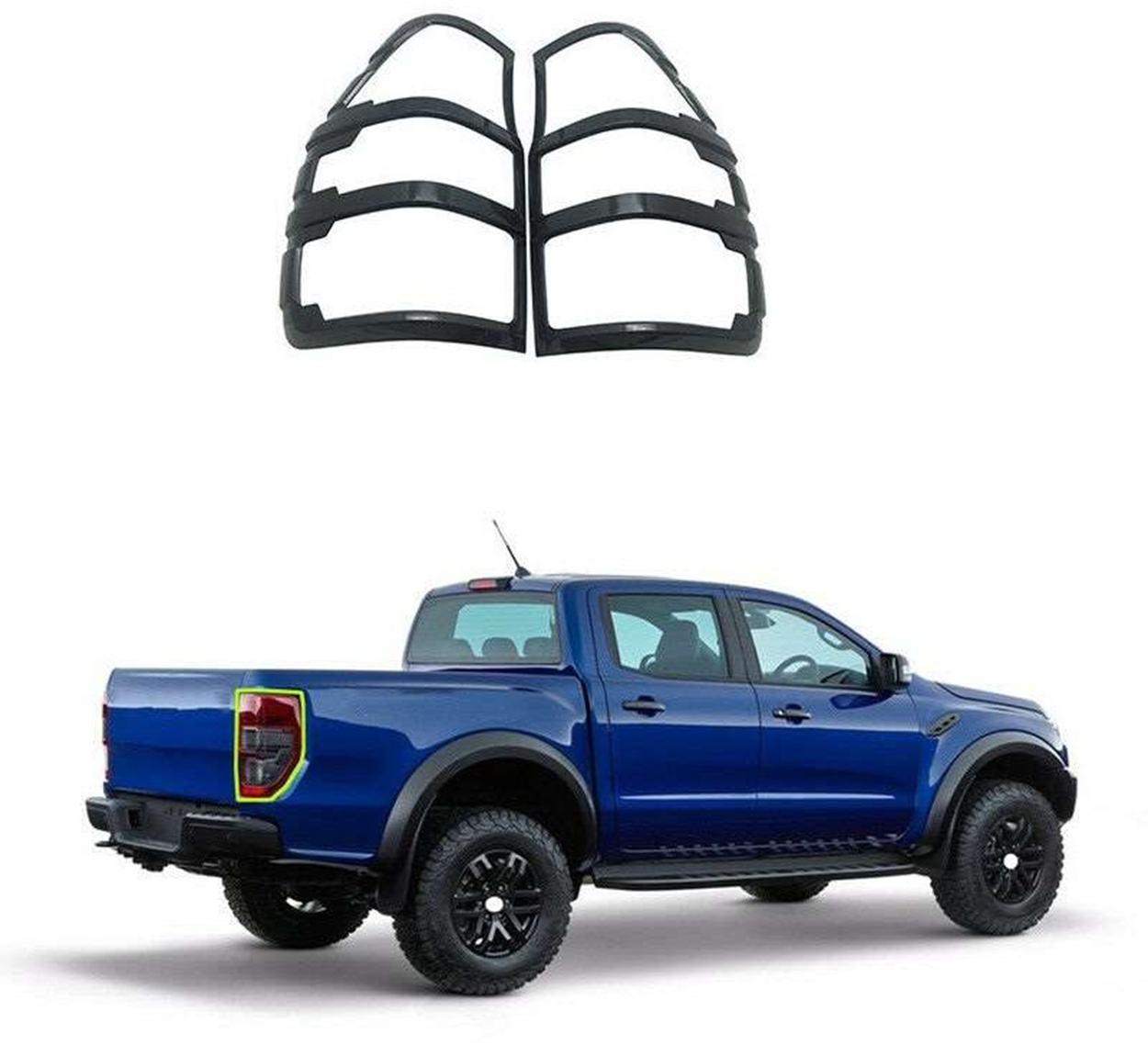 Drs Tuning Ford Ranger Uyumlu 2016 2018 Arka Stop Kaplama Abs Siyah Parça