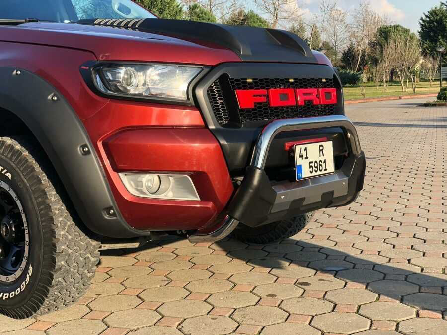 Ford Ranger Uyumlu Raptor Ön Tampon Koruma Demiri 2023+ Poliüreta Ford Ranger Uyumlu Raptor Ön Tampon Koruma Demiri 2023+ Poliüreta