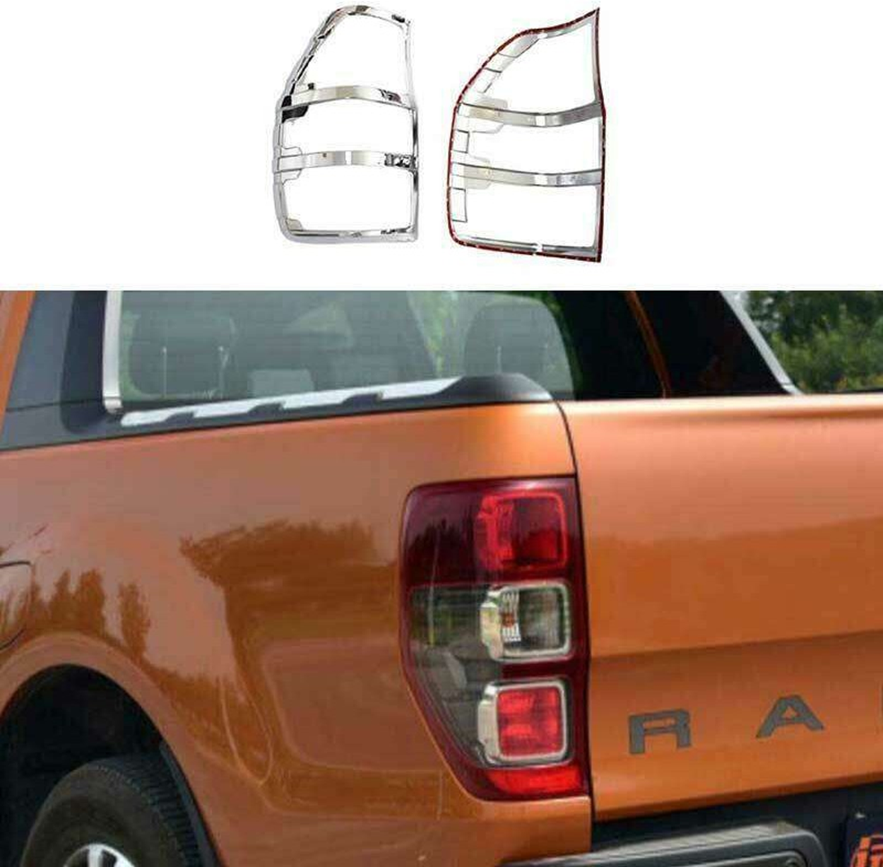 Drs Tuning Ford Ranger Uyumlu 2016 Sonrası Arka Stop Kaplama Abs Krom Parça