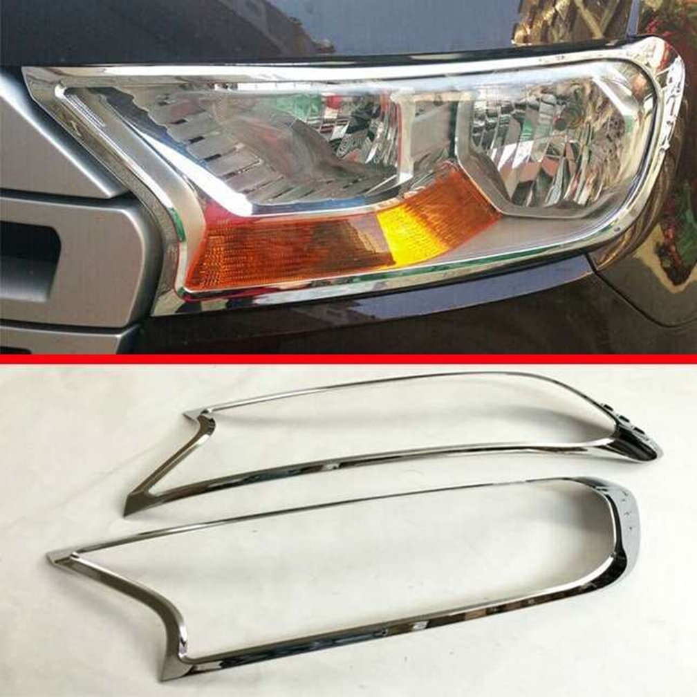 Drs Tuning Ford Ranger Uyumlu 2016 2018 Ön Far Kaplama Abs Krom Parça