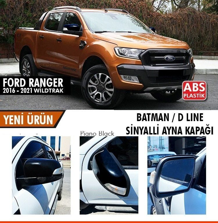 Ford Ranger Uyumlu T6 Batman Yarasa Ayna Kapağı Sinyalli Piano Bl
