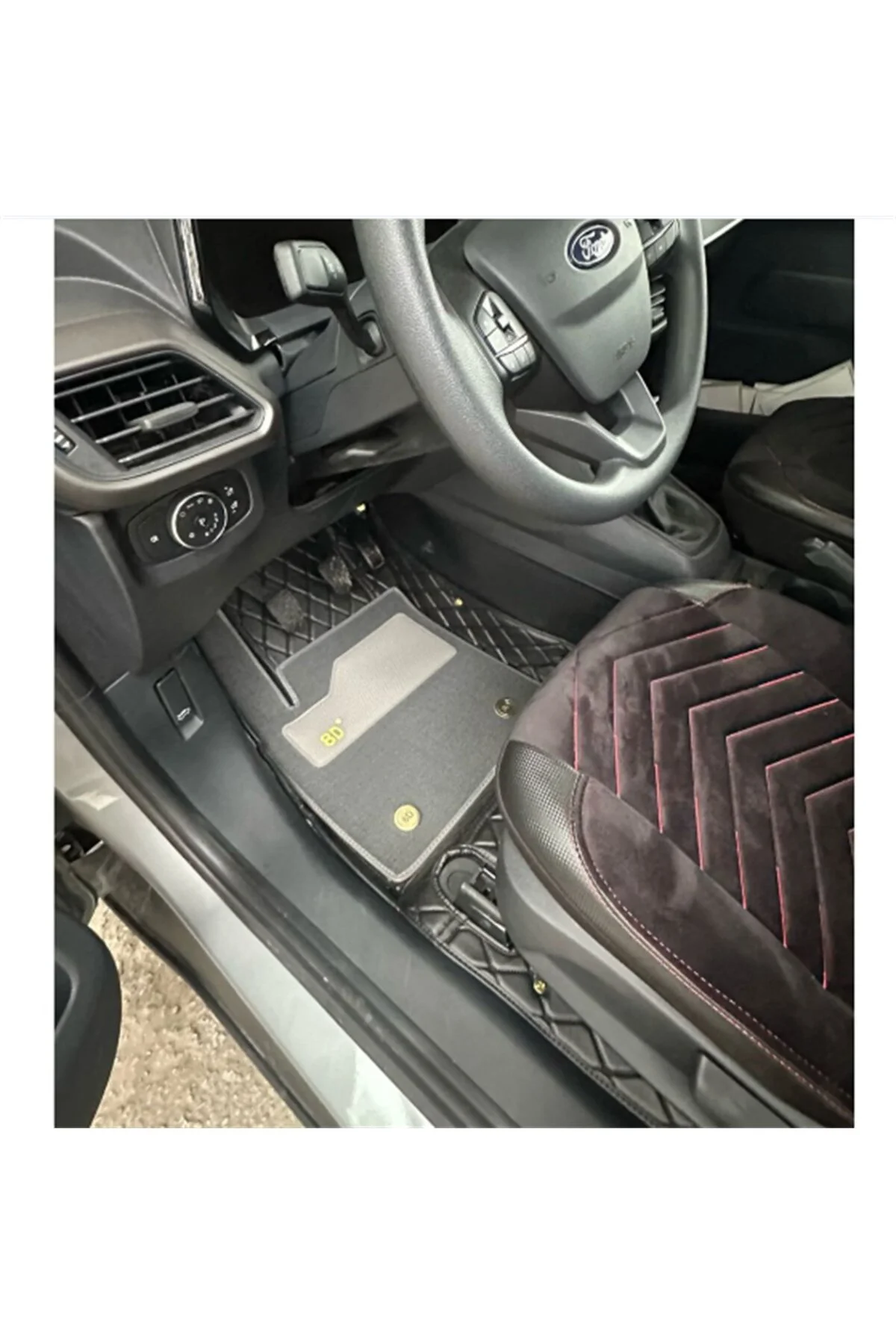 Ford Tourneo Courier 2024 Sonrası Otomatik Siyah 3D Havuzlu Paspas