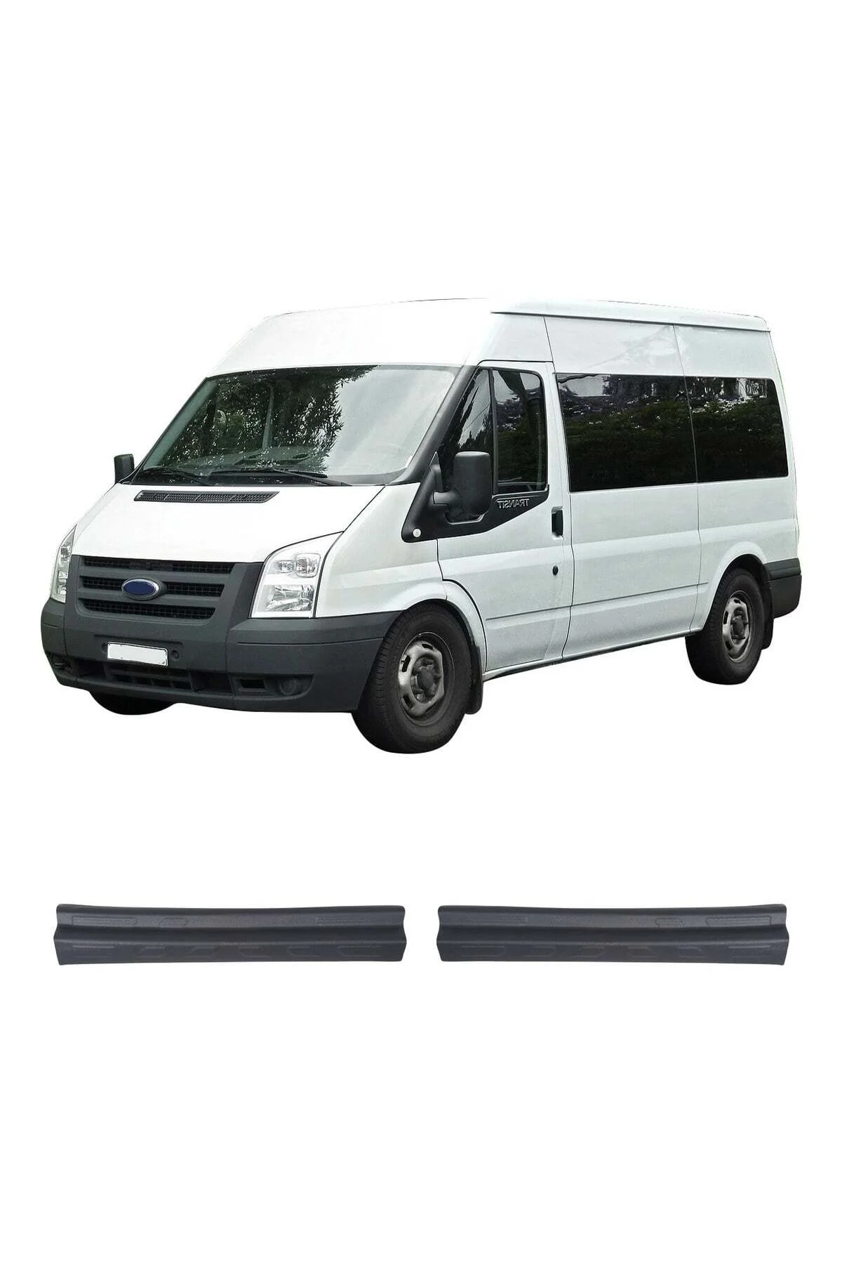 Ford Transit 2006-2013 Uyumlu Kapı Eşiği Koruma ABS 2 Parça Mat Siyah - Görsel 2