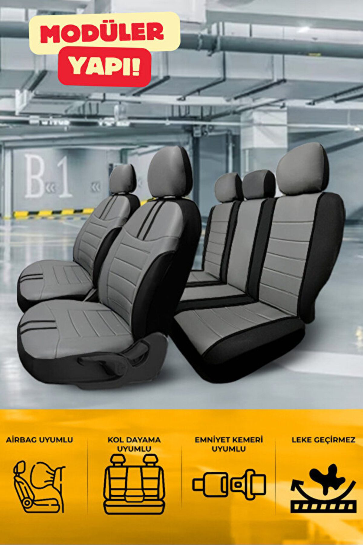 Ford Transit 6+1 2014-2020 Aracınıza Uyumlu Koltuk Kılıfı Luxe De