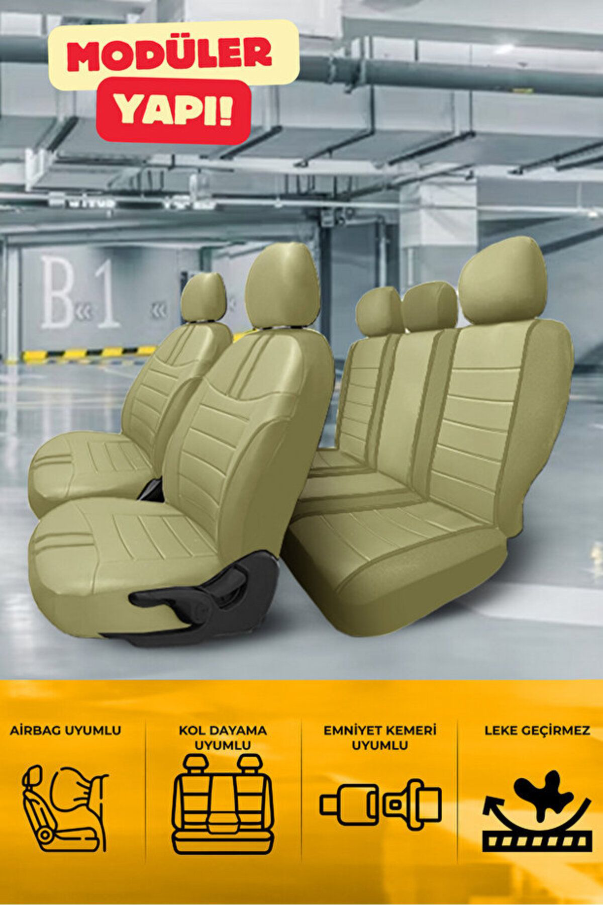 Ford Transit 6+1 2014-2020 Aracınıza Uyumlu Koltuk Kılıfı Luxe De