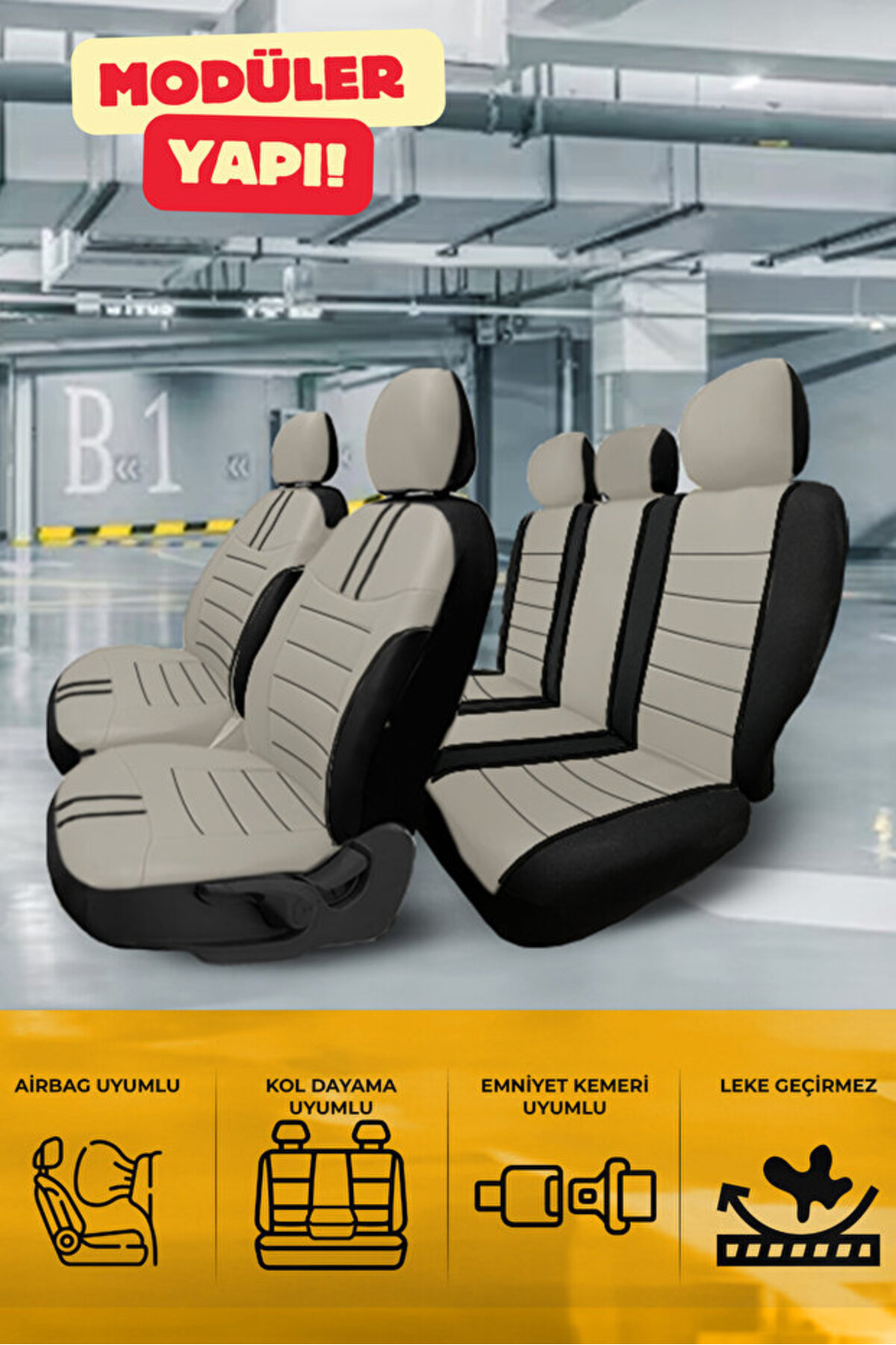 Ford Transit 6+1 2014-2020 Aracınıza Uyumlu Koltuk Kılıfı Luxe De