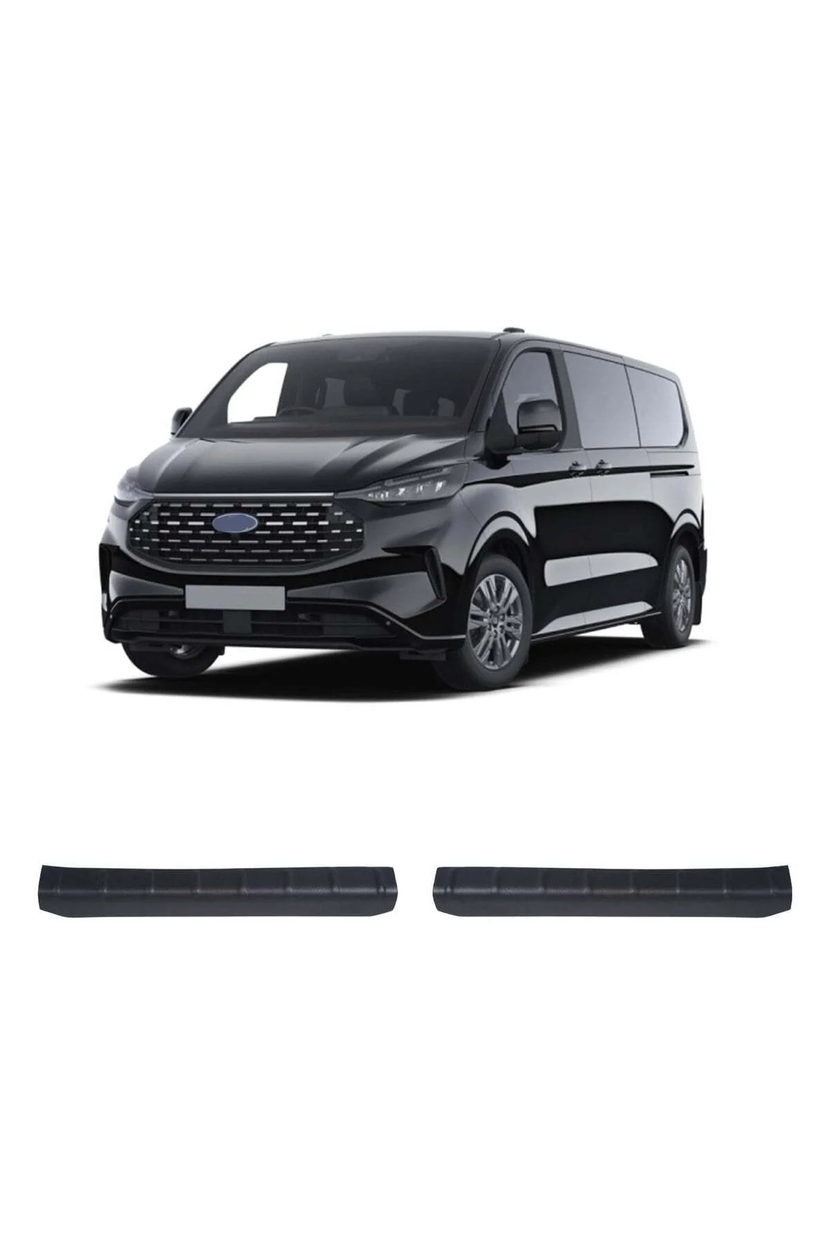 Ford Transit Custom 2023 ve Sonrası Uyumlu Kapı Eşiği Koruma ABS 2 Parça Parlak Siyah - Görsel 2