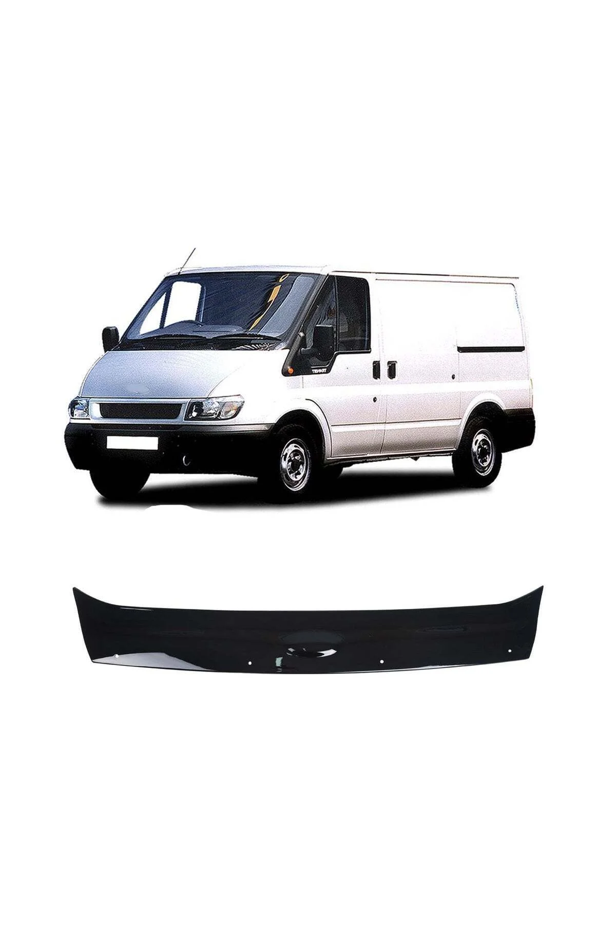 Ford Transit Geniş Model 2002-2006 Uyumlu Kaput Rüzgarlığı Ön Kaput Koruma ABS Parlak Siyah Ford Transit Geniş Model 2002-2006 Uyumlu Kaput Rüzgarlığı Ön Kaput Koruma ABS Parlak Siyah - Görsel 3
