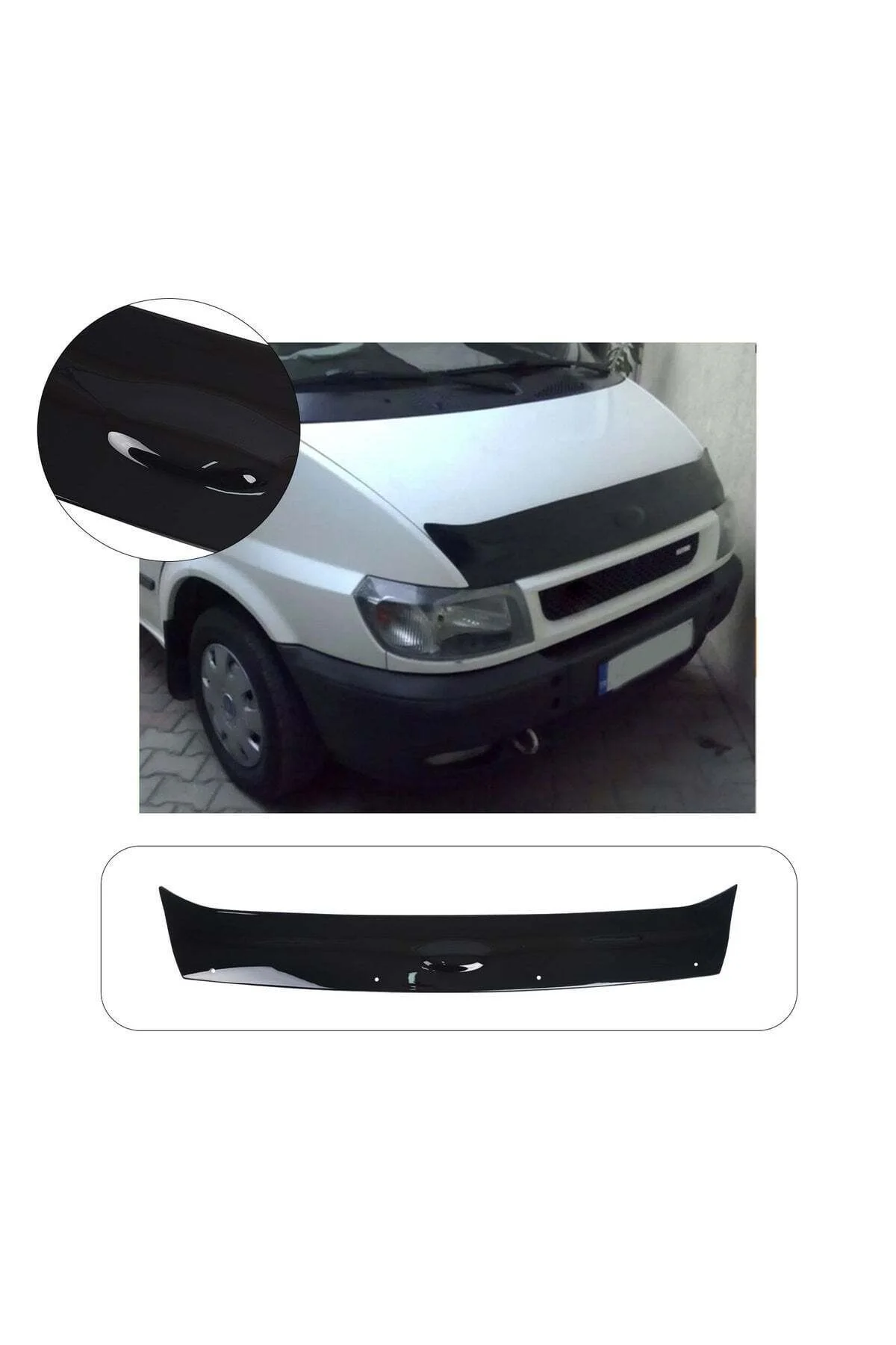 Ford Transit Geniş Model 2002-2006 Uyumlu Kaput Rüzgarlığı Ön Kaput Koruma ABS Parlak Siyah Ford Transit Geniş Model 2002-2006 Uyumlu Kaput Rüzgarlığı Ön Kaput Koruma ABS Parlak Siyah - Görsel 2