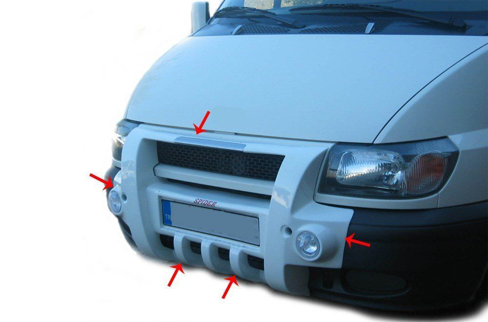Ford Transit Uyumlu 5 Ön Koruma (Sisli) Fiber 2003-2006