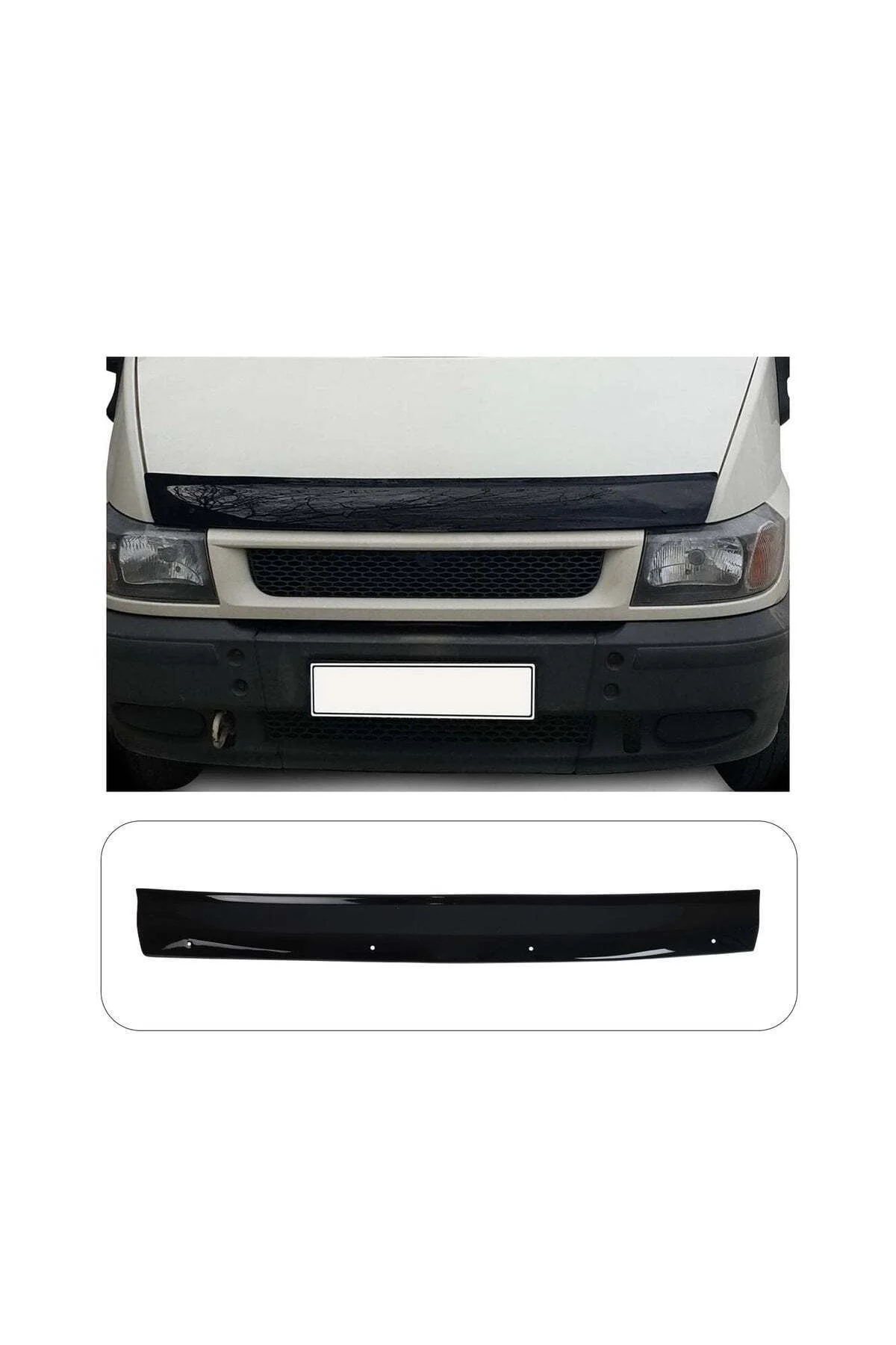 Ford Transit Uzun 2002-2006 Uyumlu Kaput Rüzgarlığı Ön Kaput Koruma ABS Parlak Siyah Ford Transit Uzun 2002-2006 Uyumlu Kaput Rüzgarlığı Ön Kaput Koruma ABS Parlak Siyah - Görsel 2