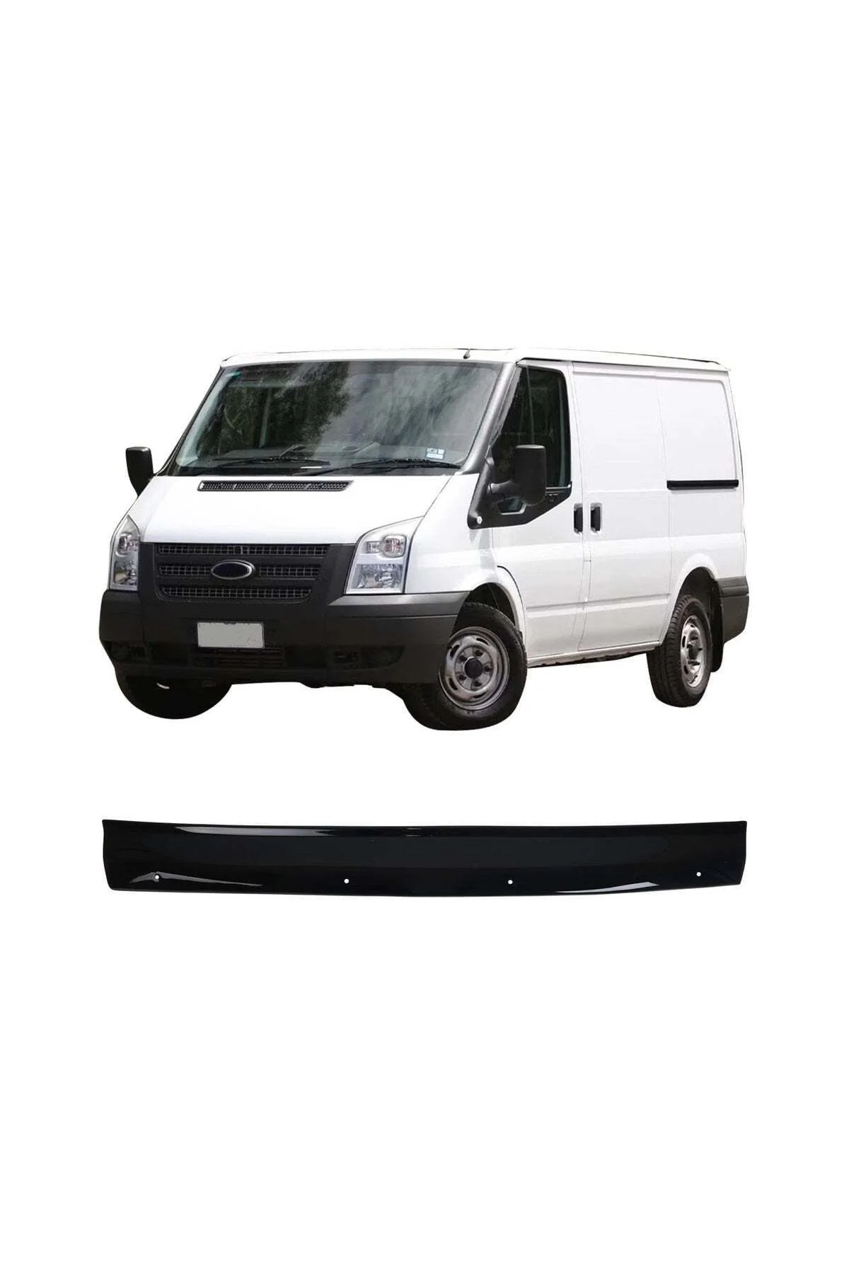 Ford Transit Uzun 2002-2006 Uyumlu Kaput Rüzgarlığı Ön Kaput Koruma ABS Parlak Siyah Ford Transit Uzun 2002-2006 Uyumlu Kaput Rüzgarlığı Ön Kaput Koruma ABS Parlak Siyah - Görsel 3