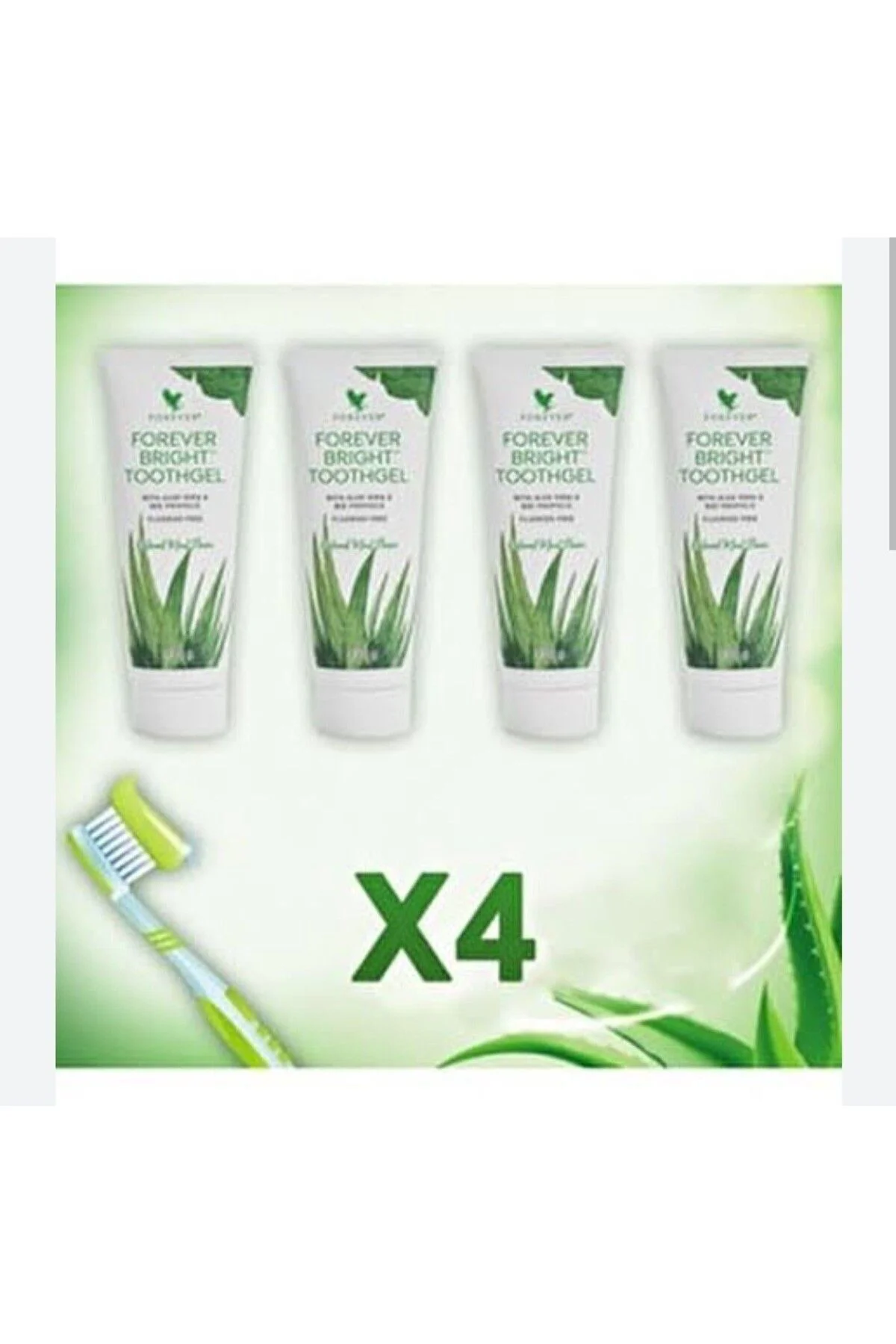 Forever Brıght Toothgel Aloe Veralı Diş Macunu 4'lü Takım