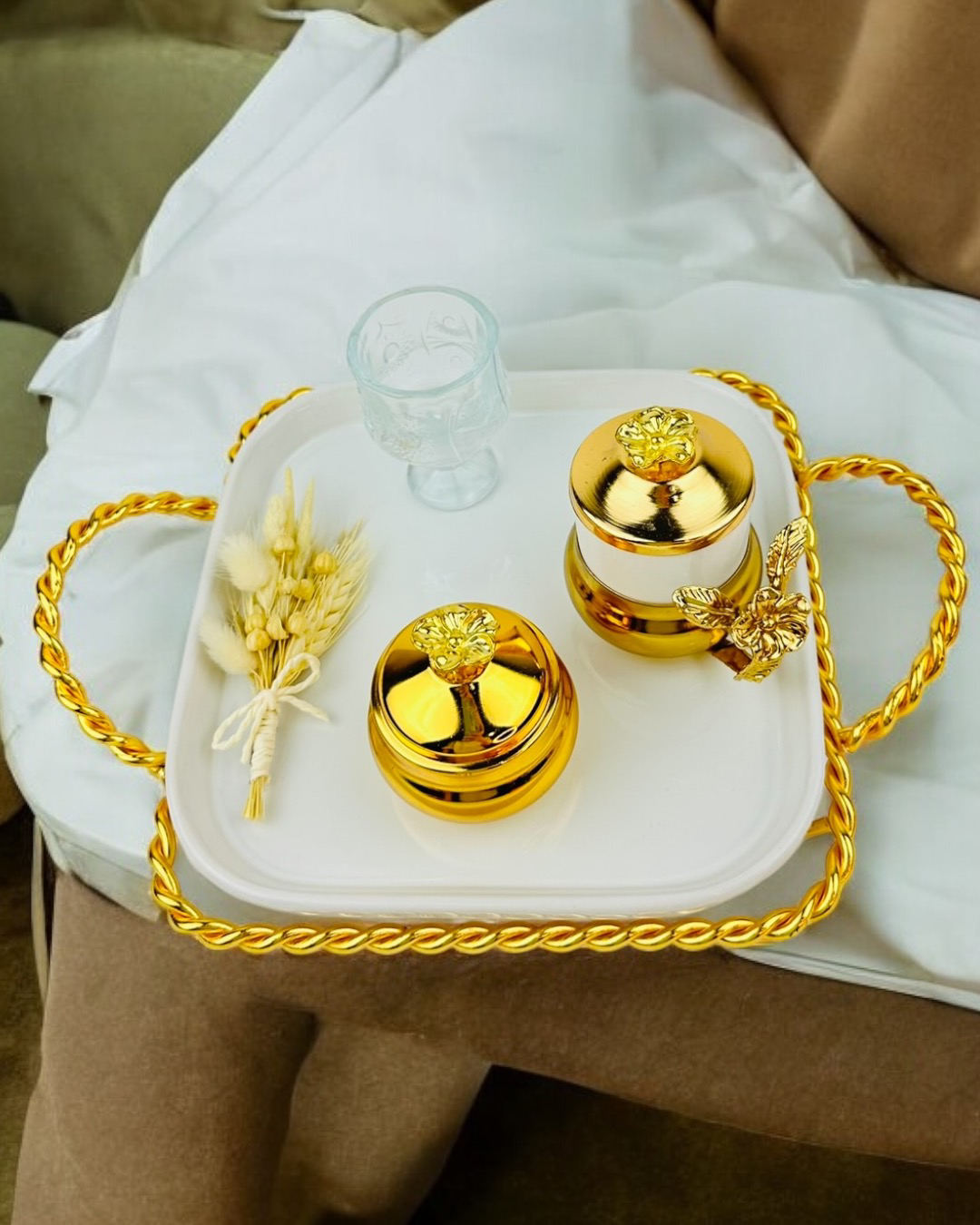 Cyzhome Forever Gold Söz Tepsisi Ve Nişan Tepsisi