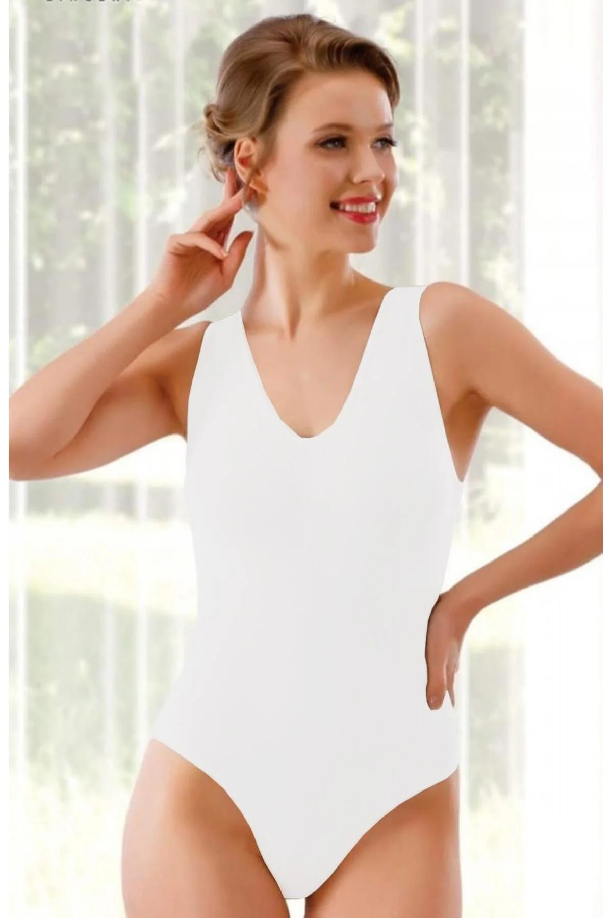 Form 17600 Kadın İz Yapmaz Kalın Askılı Mikro Elyaf Boy Body Korse