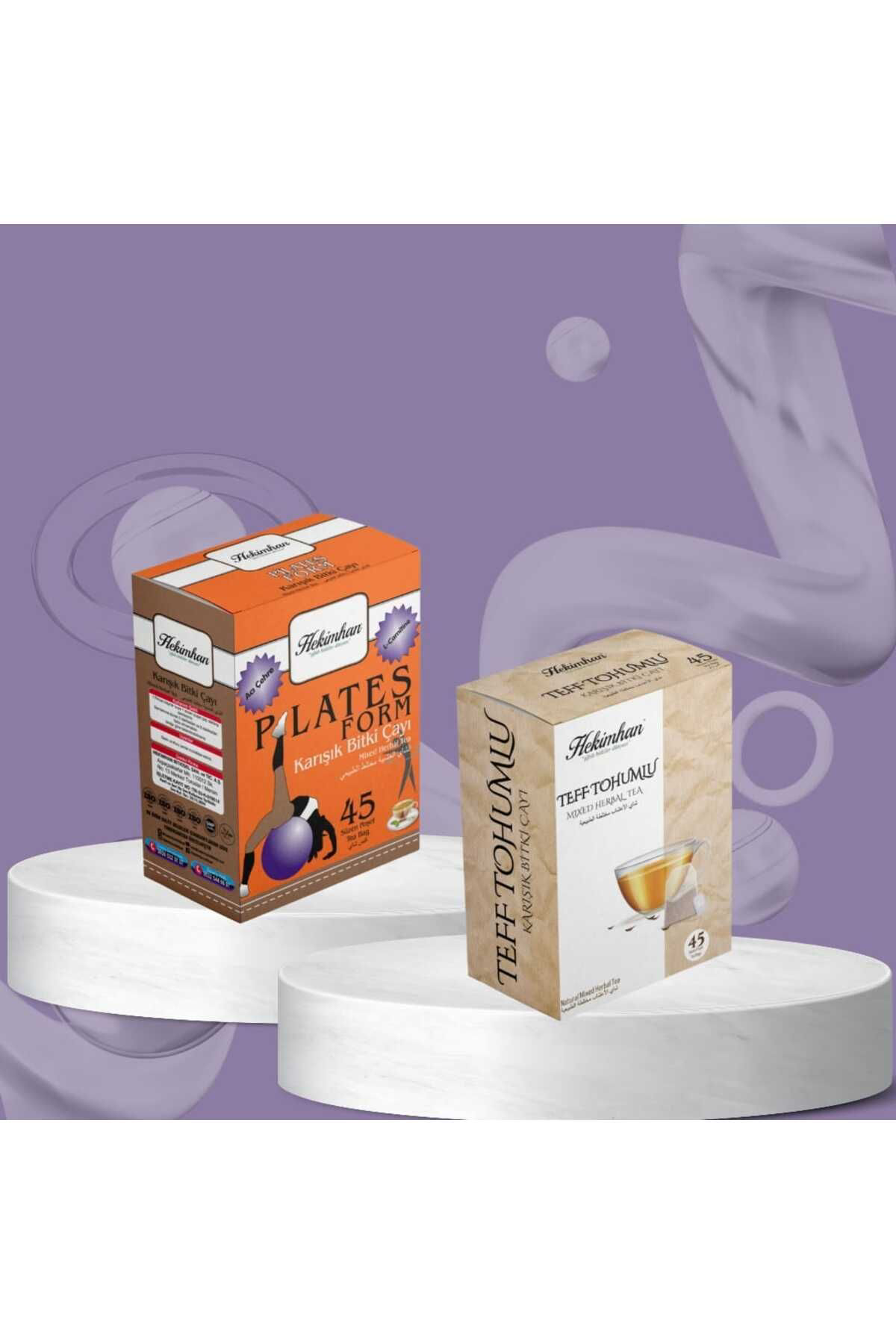 Çare Burada Form Çay Seti Plates Form Ve Teff Tohumlu Çay