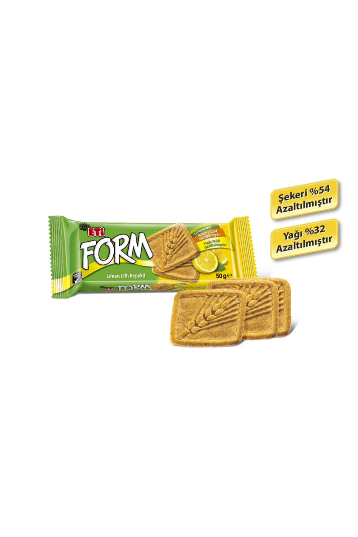 Form Limon Lifli Kepekli Bisküvi 50 g x 24 Adet