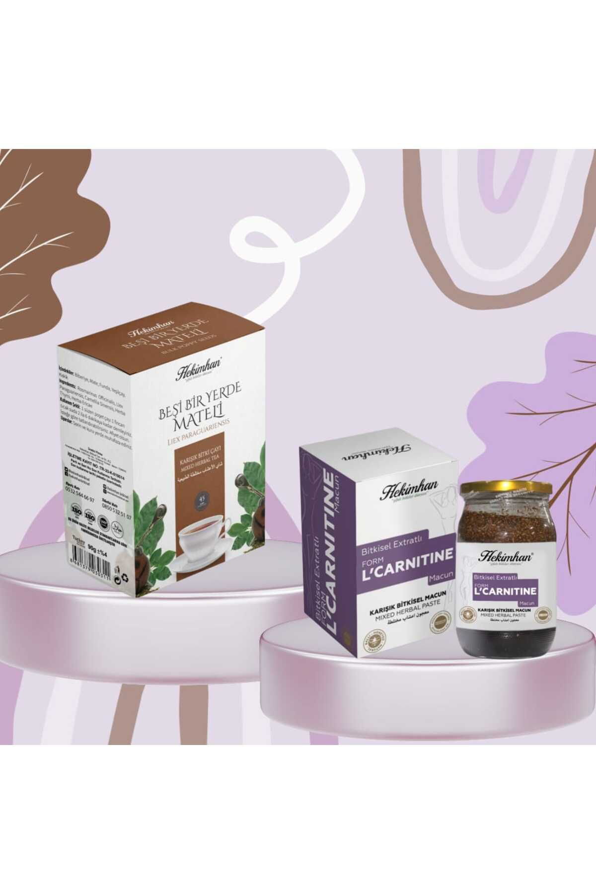 Hekimhan Bitkisel Form Seti L'carnitin Macun Ve Beşi Bir Yerde Mateli Çay 40'Lı