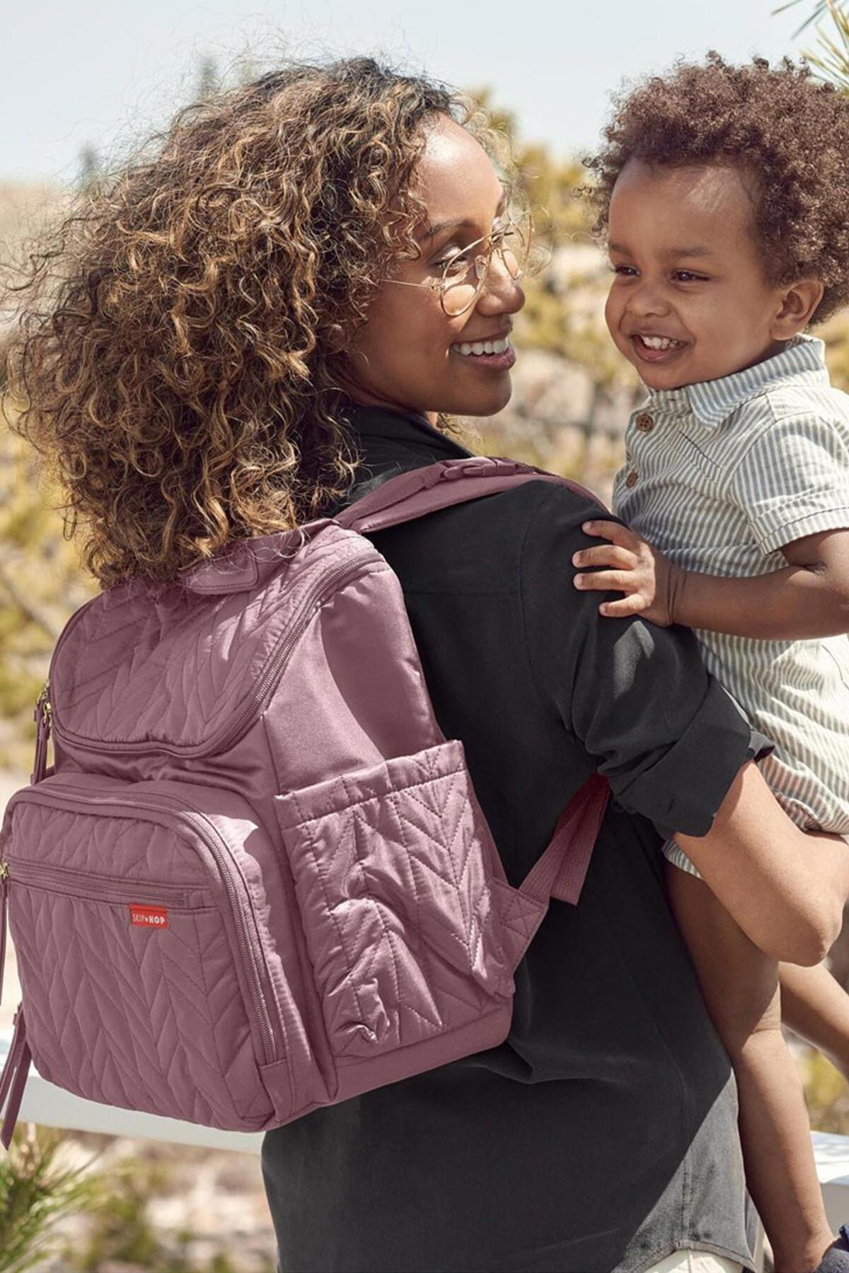 Forma Çok Bölmeli Organizatör Anne Bebek Bakım Pembe Sırt Çantası