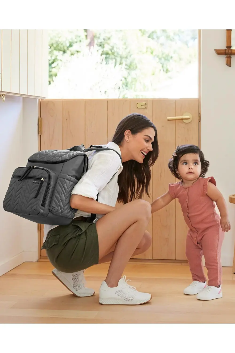 Forma Sırt Çantası Bebek Bakım Çantası - Gri - Yeni Model