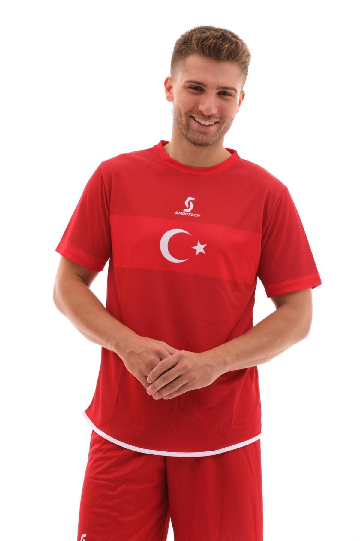 Sportech Forma Şort Takım Türkiye Milli Takım (Tek Kelime İsim Ve Numara Y