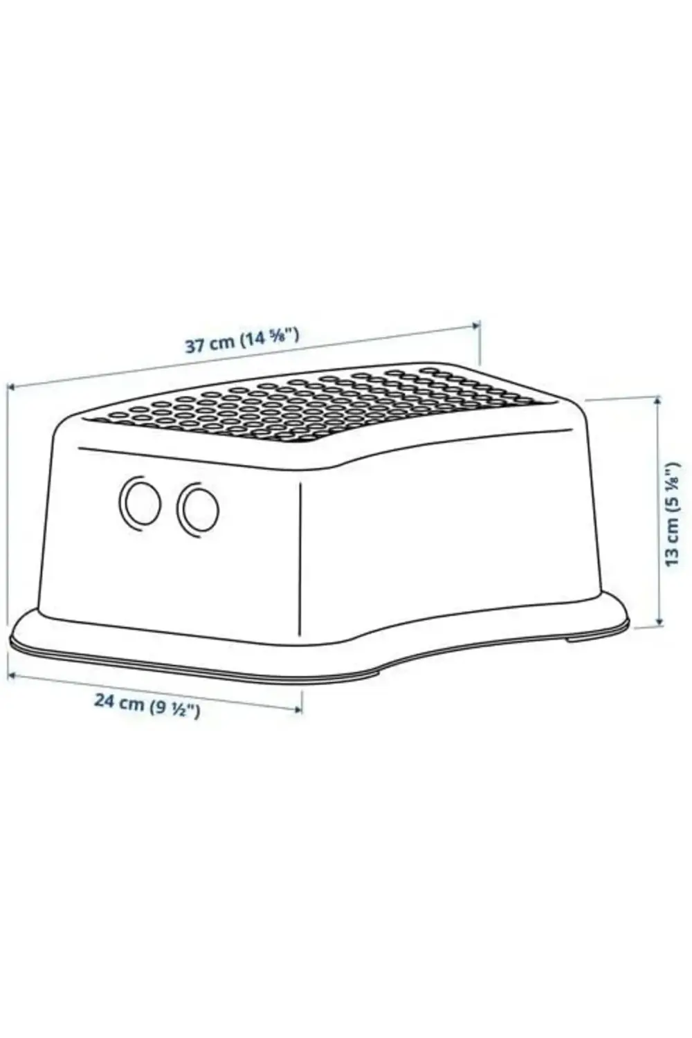 FÖRSIKTIG çocuk basamağı, beyaz-turkuaz, 37x13 cm 1175713