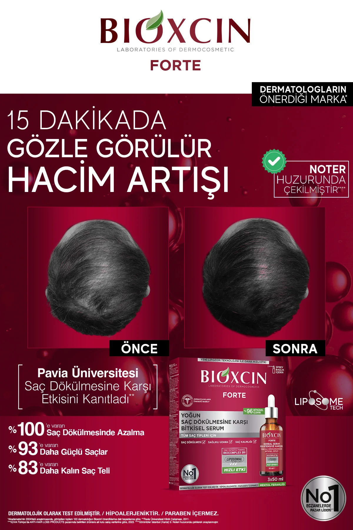 Forte Yoğun Saç Dökülmesine Karşı Bitkisel Serum 3x50ml - Saç Serumu