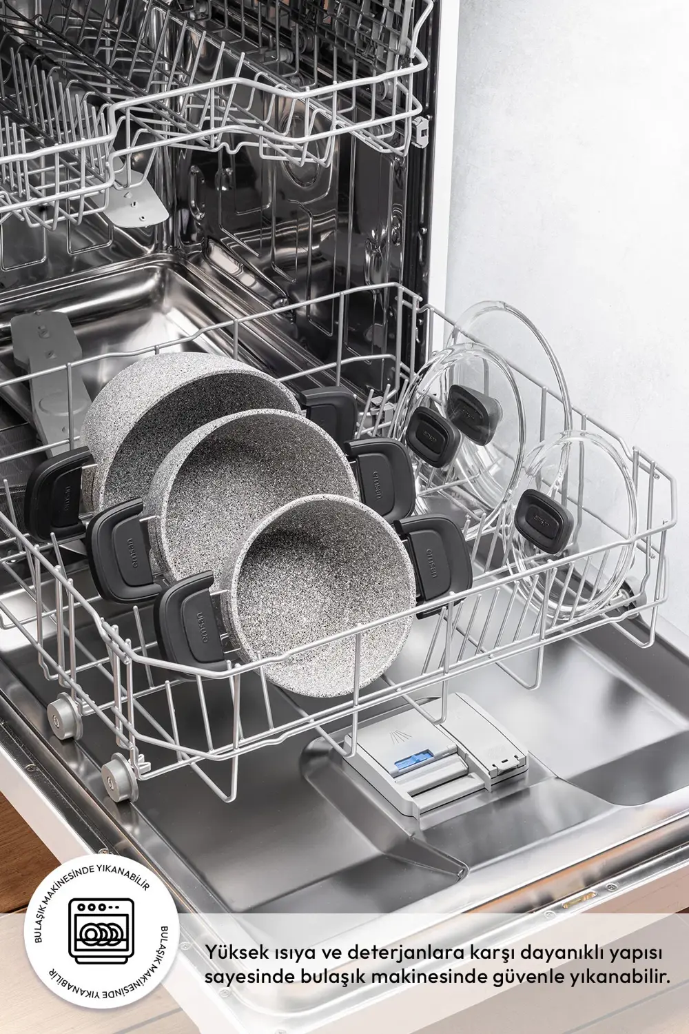 Fortis Granit 6 Parça Midi Tencere Seti Gri