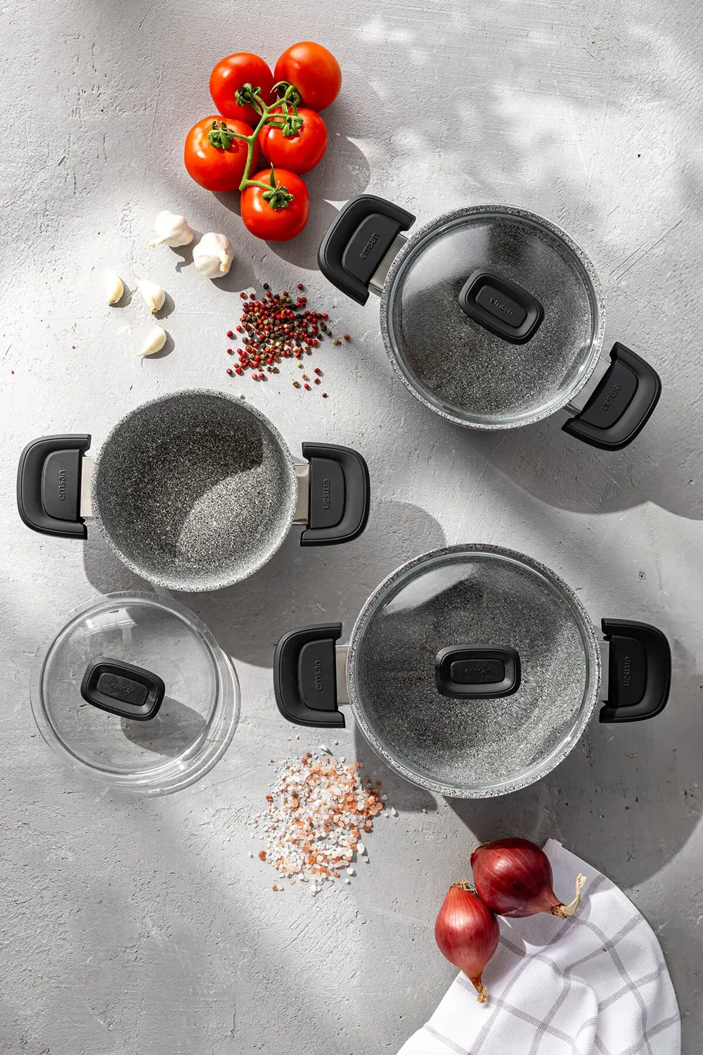 Fortis Granit 6 Parça Midi Tencere Seti Gri