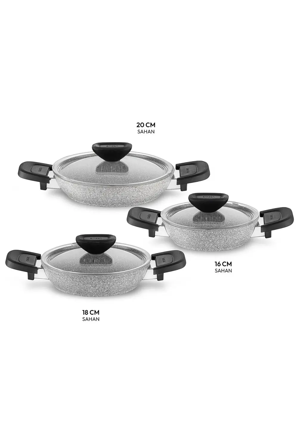 Fortis Granit 6 Parça Sahan Set Gri
