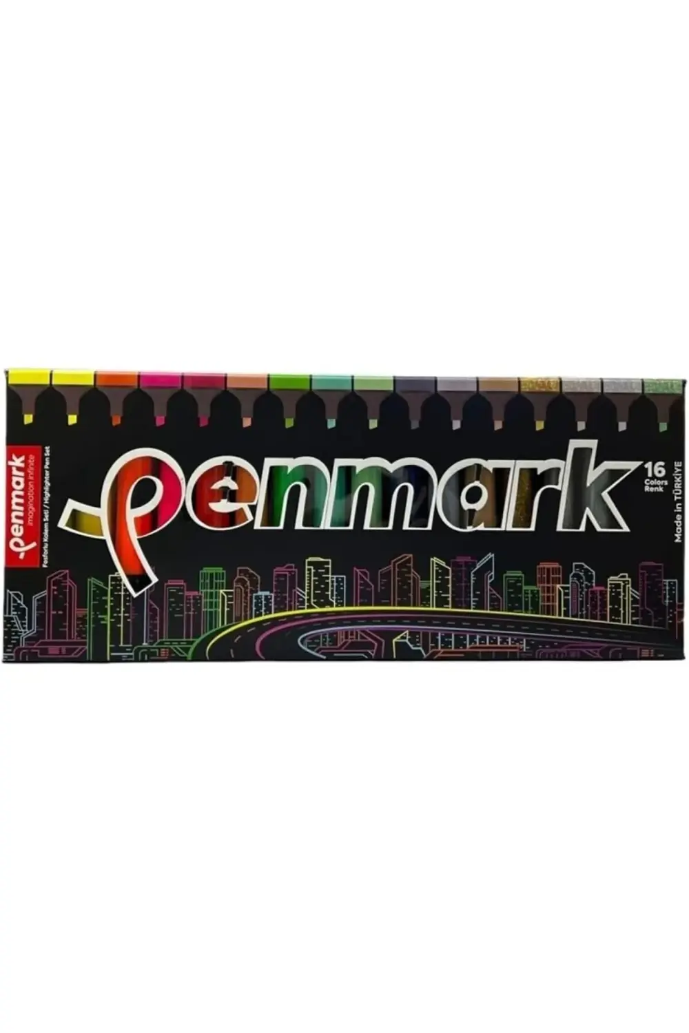 Fosforlu 16'lı Süper Kutu 4 Neon ve 4 Pastel ve 4 ve 4 Simli 1182