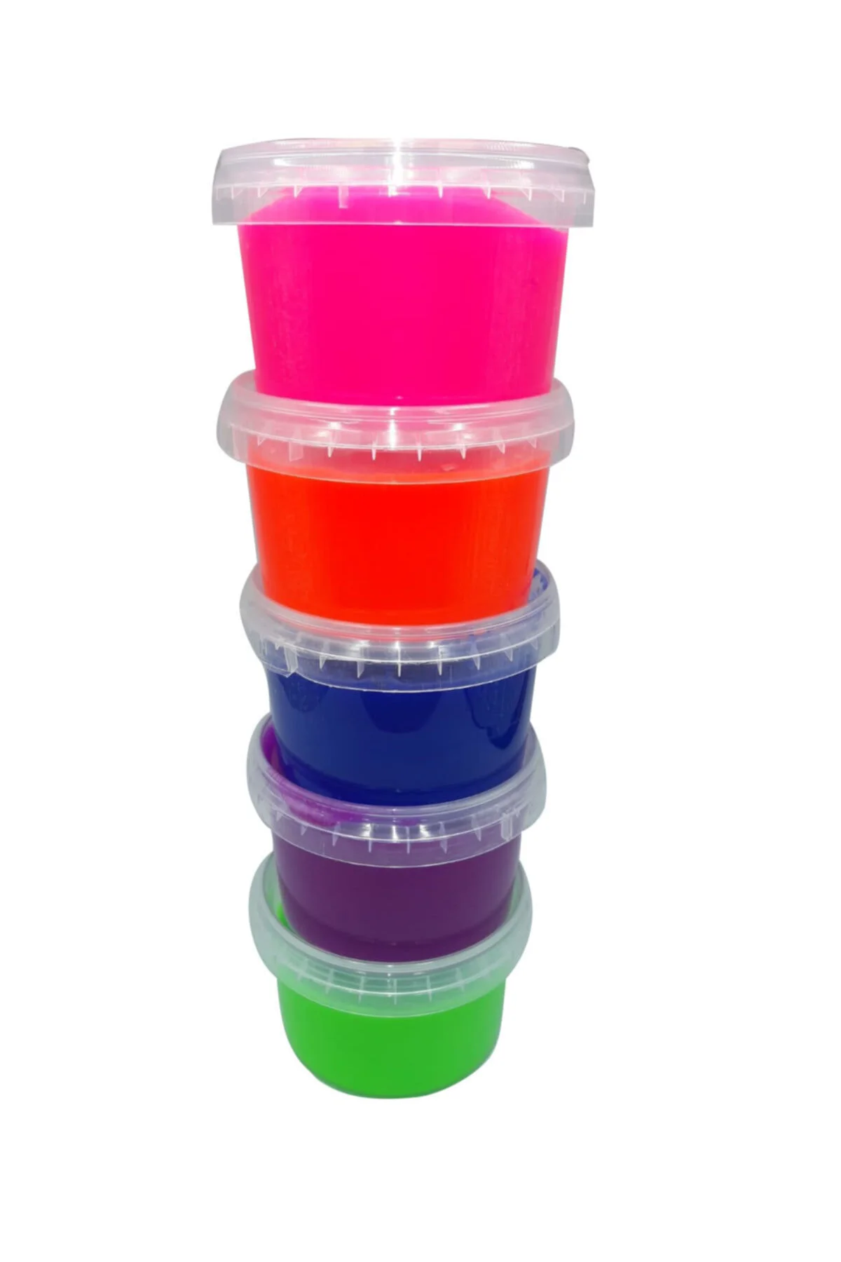 Fosforlu 4'lü Hazır Slime Büyük Kutu Slaym