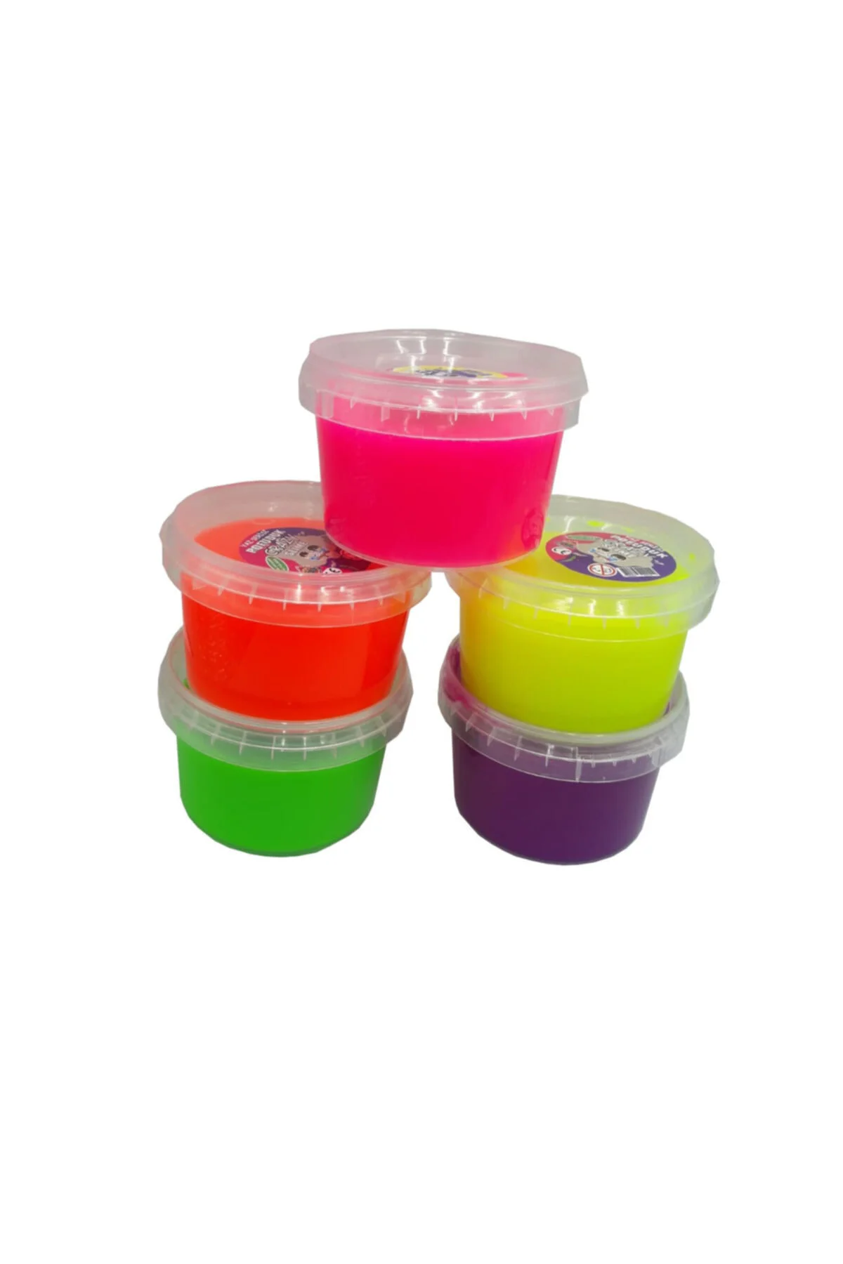 Fosforlu 4'lü Hazır Slime Büyük Kutu Slaym