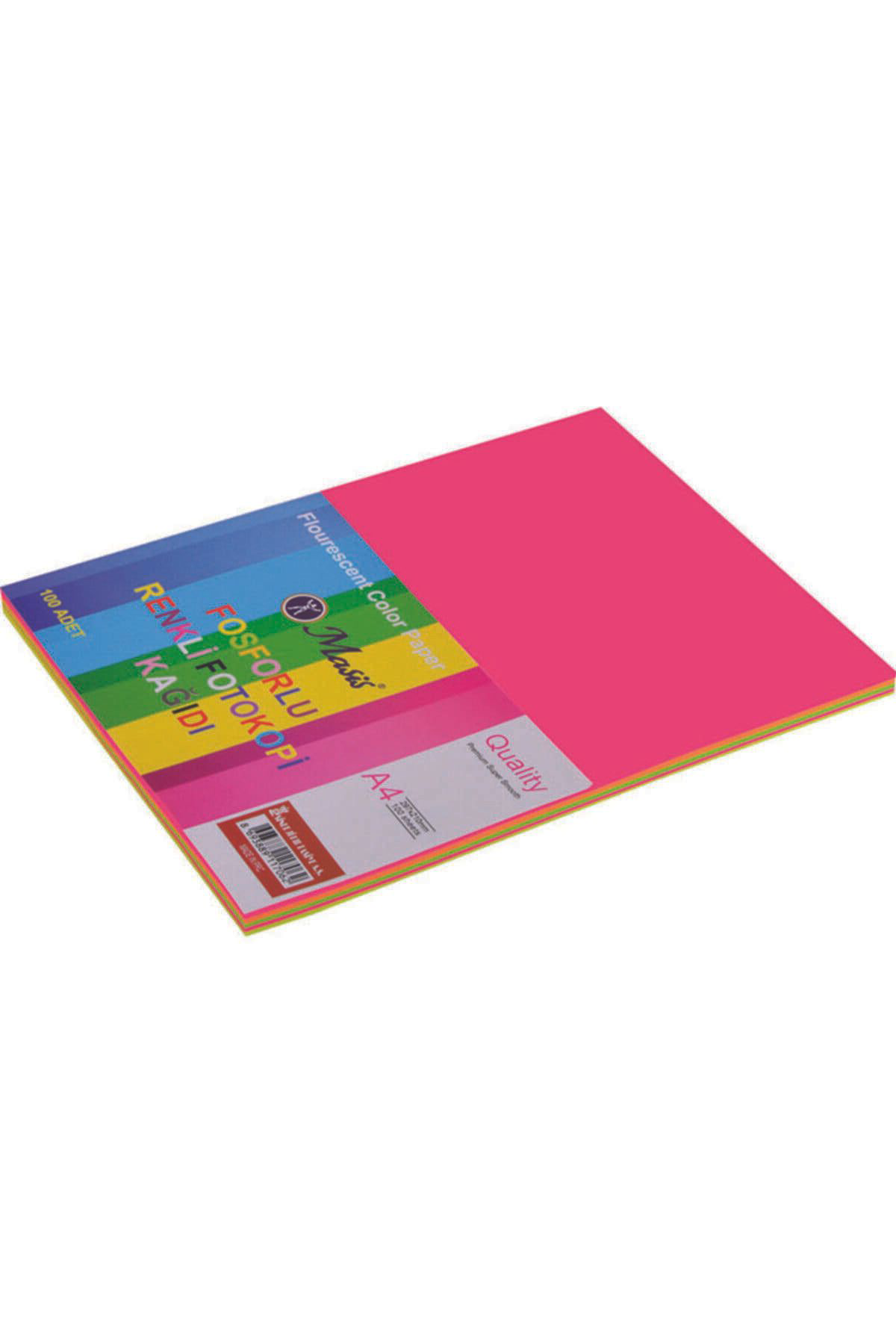 Gülpaş Fosforlu A4 Fotokopi Kağıdı 100 Lü Karşık 5 Renk
