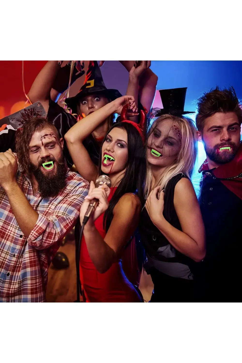 Fosforlu Çift Damak Takma Vampir Dişi