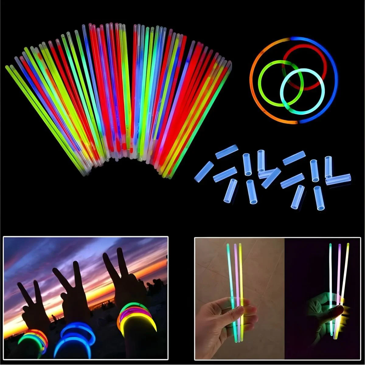 Fosforlu Çubuk - 50'li Glow Stick Kırılan Çubuk Parti ve Konser Aksesuarı Fiyatı, Yorumları ve Özellikleri