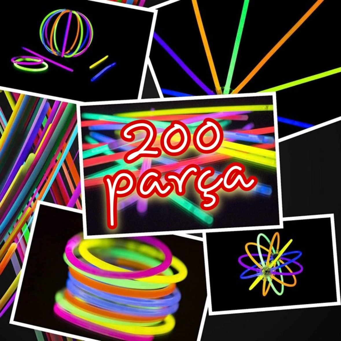 Just Cheap Store Fosforlu Çubuk (200 Parça) Just Cheap Store Fosforlu Çubuk (200 Parça)