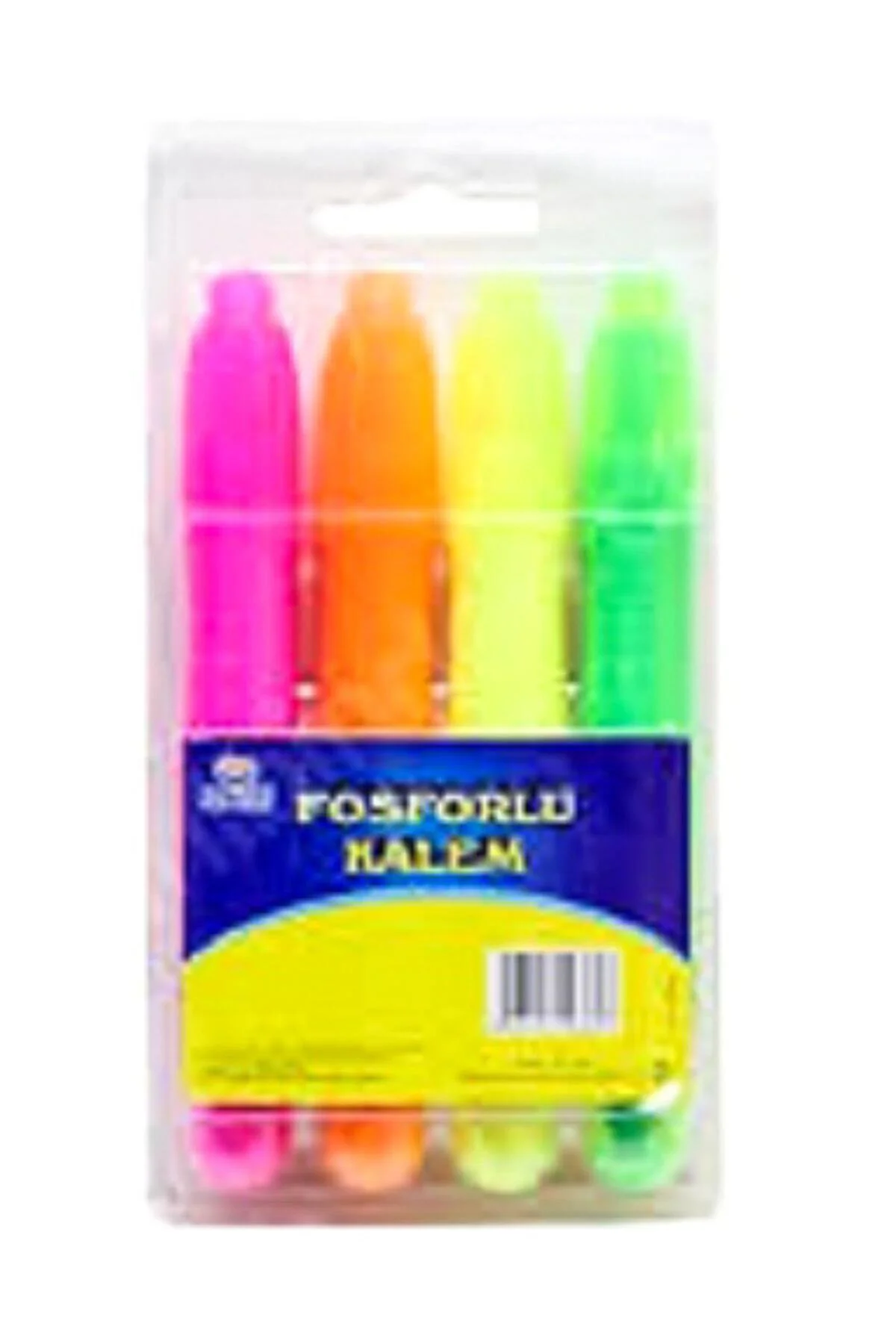 Fosforlu Kalem 4'lü Set Blister(Karışık Renk)
