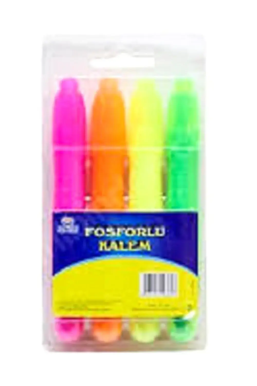 Fosforlu Kalem 4'lü Set Blister(Karışık Renk)