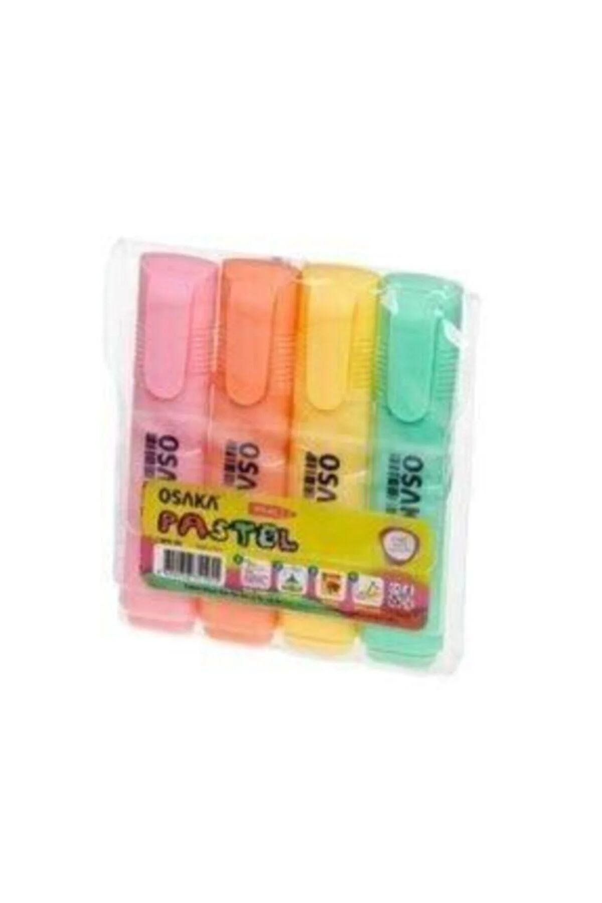 Fosforlu Kalem Pastel Renkler 4 Renk Fosforlu Pastel Renk 4lü