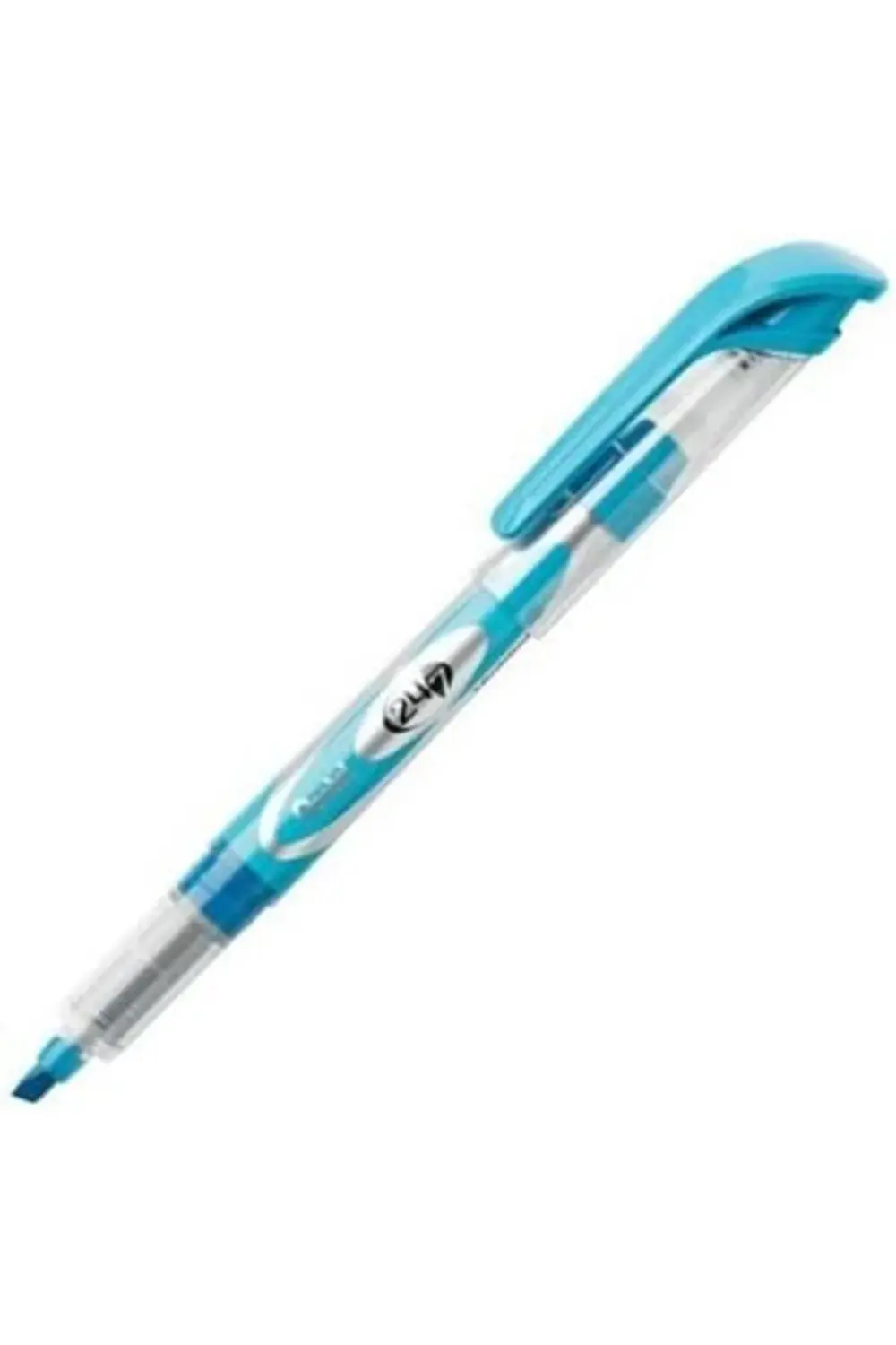 Fosforlu - Likit Mürekkep, Şeffaf Gövde, Kalem Tipi MAVİ 1174074