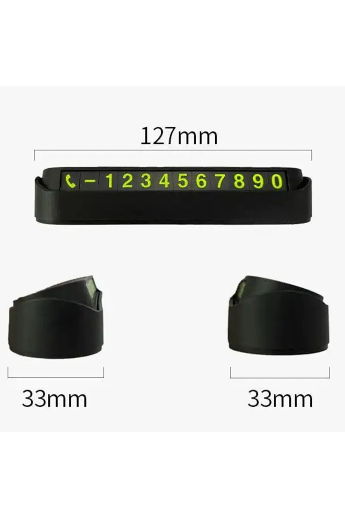 Fosforlu Otomobil Park Numaratörü - Görünür Telefon Numarası Kart