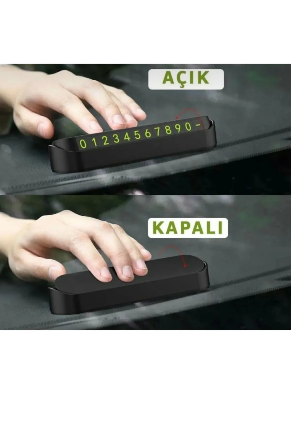 Fosforlu Otomobil Park Numaratörü Aç Kapa Numaratör Telefon Numar