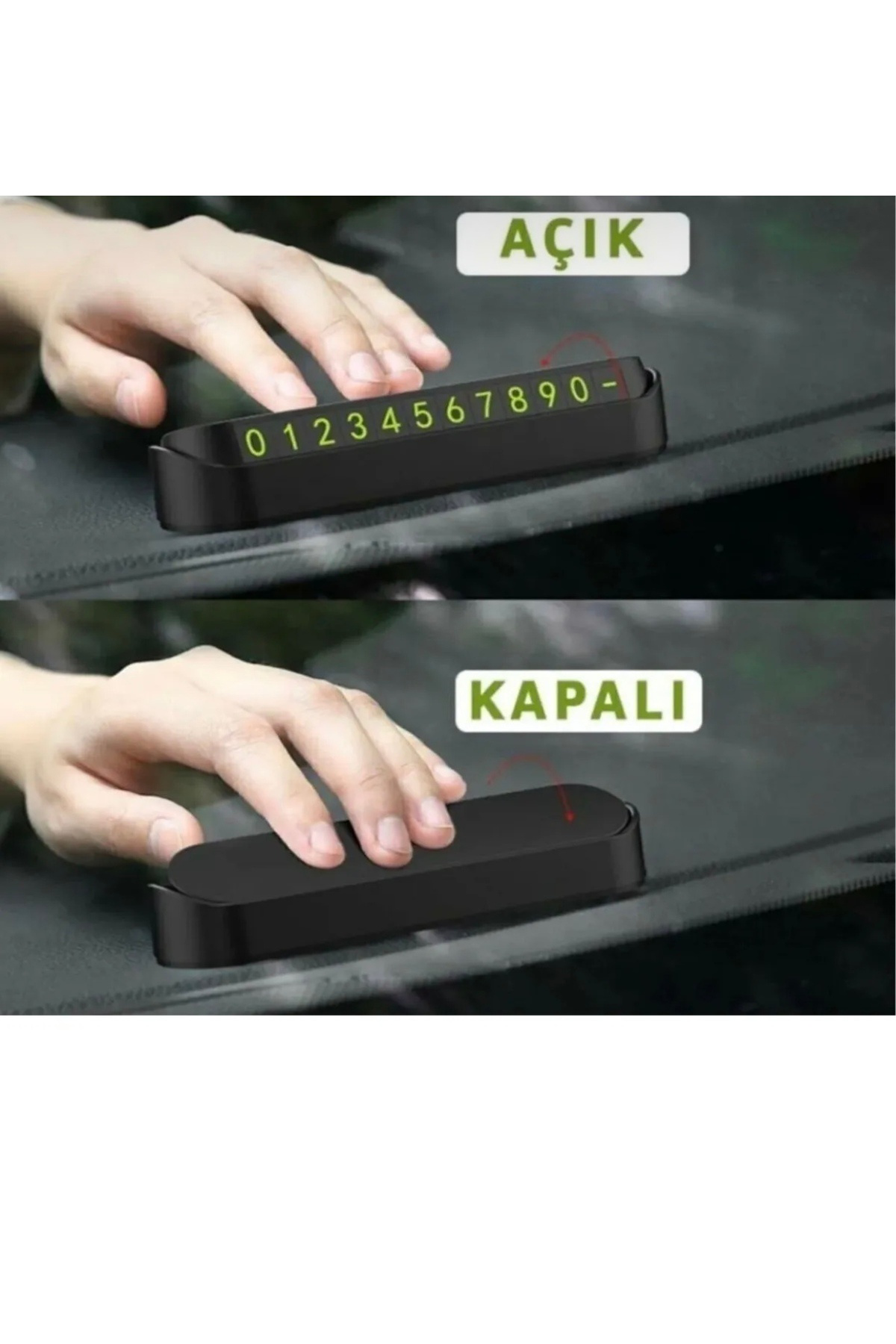 Fosforlu Otomobil Park Numaratörü Aç Kapa Numaratör Telefon Numar