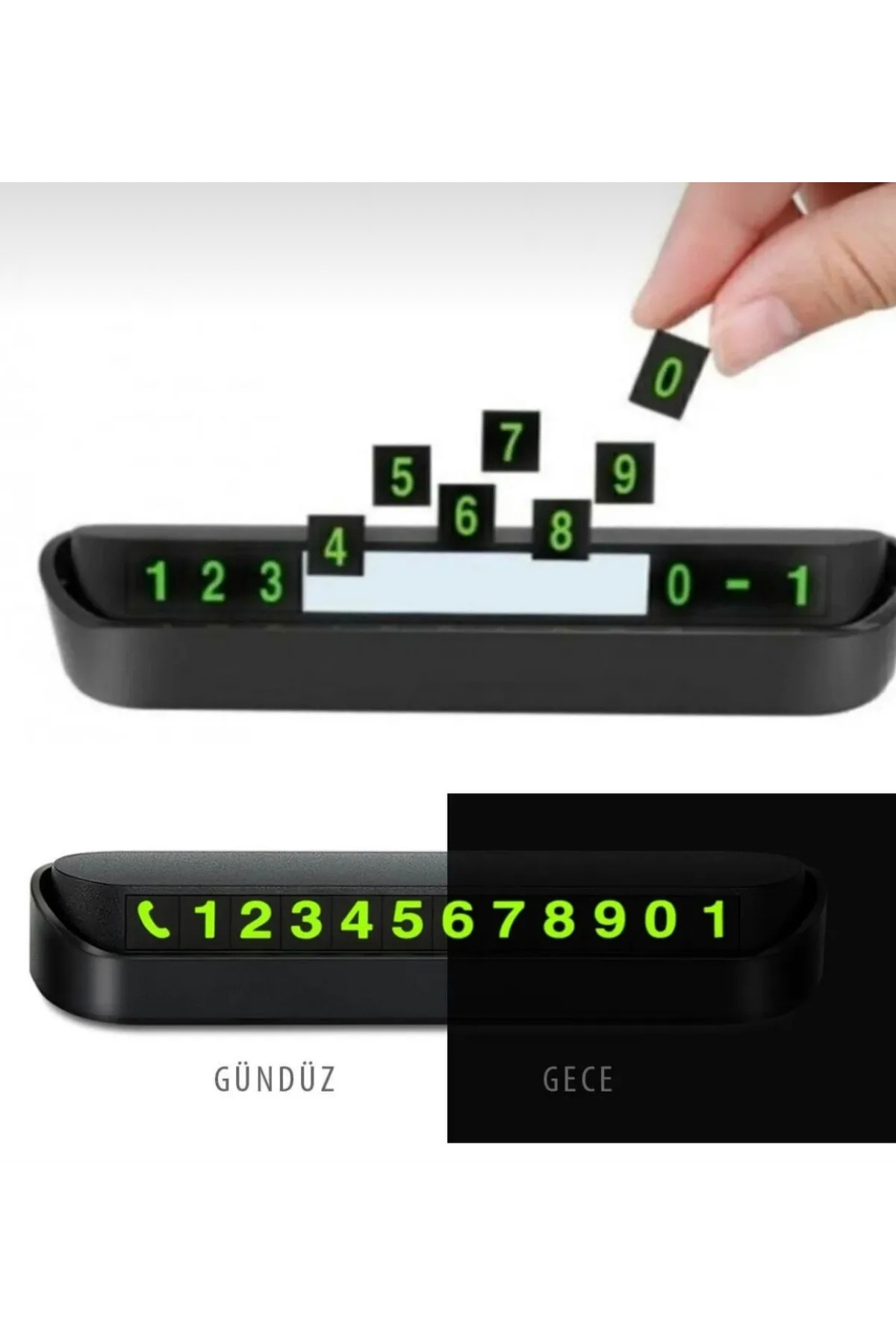 Fosforlu Otomobil Park Numaratörü Aç Kapa Numaratör Telefon Numar