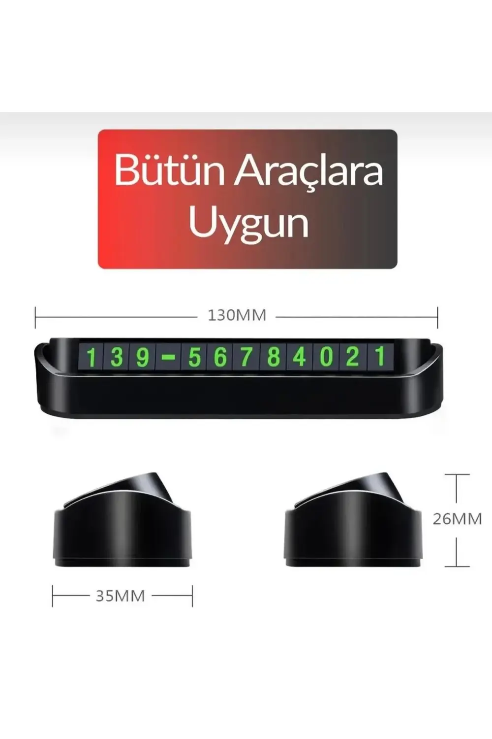 Fosforlu Otomobil Park Numaratörü Aç Kapa Numaratör Telefon Numar