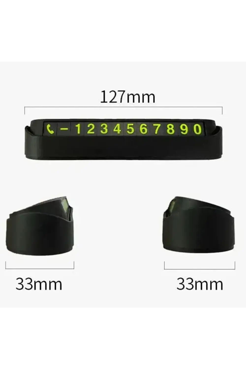 Fosforlu Otomobil Park Numaratörü - Görünür Telefon Numarası Kart