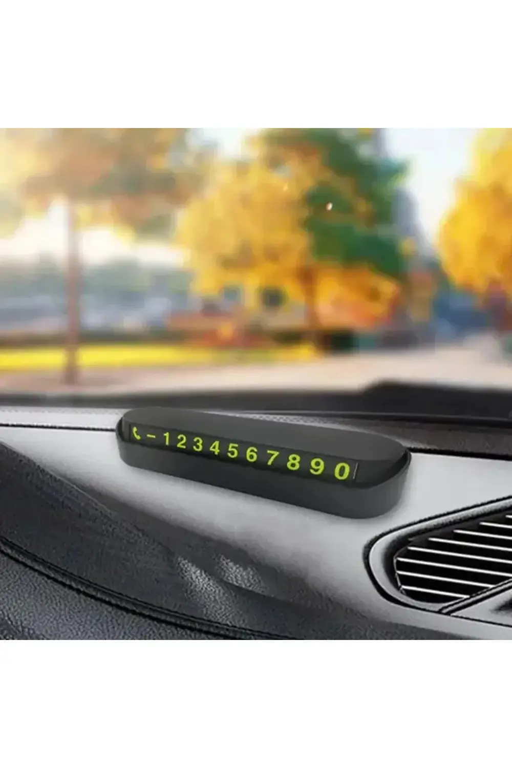 Fosforlu Otomobil Park Numaratörü - Görünür Telefon Numarası Kart