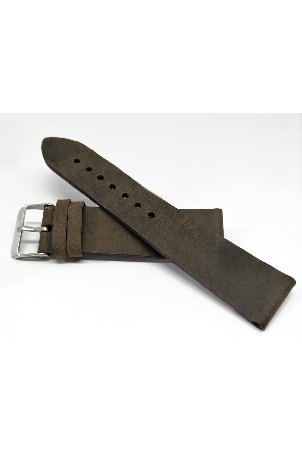 Fado Fosil Uyumlu Hakiki Yaglı Deri Saat Kordonu 20 Mm